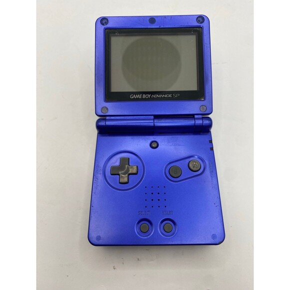 Nintendo Game Boy Advance SP AGS-001 Cobalt Blue Handheld Console with Charger